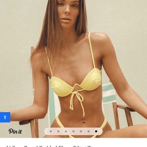 NEW Yellow Pastel Elany Bikini Top & Sandra Bottom